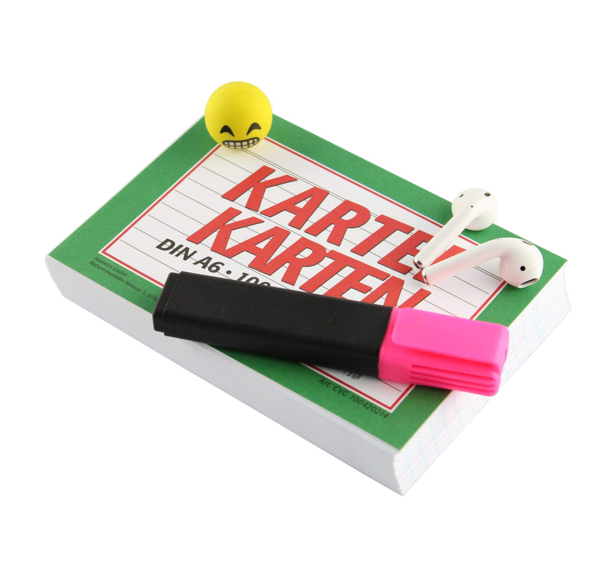 Landre 100420214 Record Cards Ruled A6 Pack of 100 – White