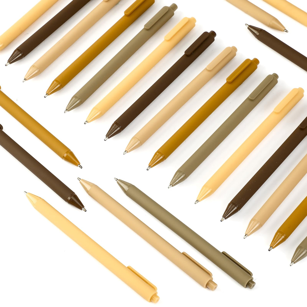 Dinifee 100 Pcs Ballpoint Gel Pens Bulk Retractable, Brown Series
