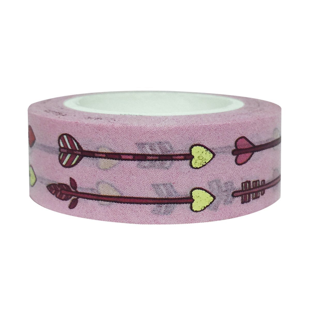 Wrapables Colorful Washi Masking Tape, Cupid's Arrows