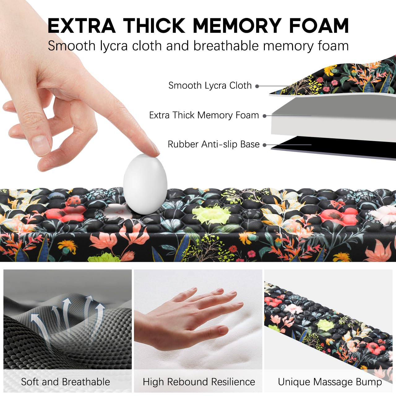JIKIOU L-Shaped Desk Elbow Pad for Desk,Memory Foam Elbow Support Pad 2Pack