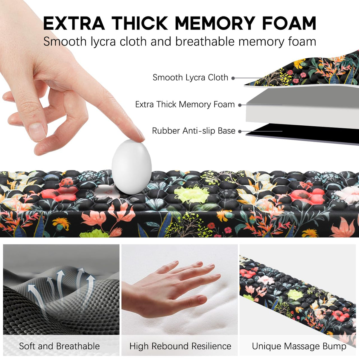 JIKIOU L-Shaped Desk Elbow Pad for Desk,Memory Foam Elbow Support Pad 2Pack