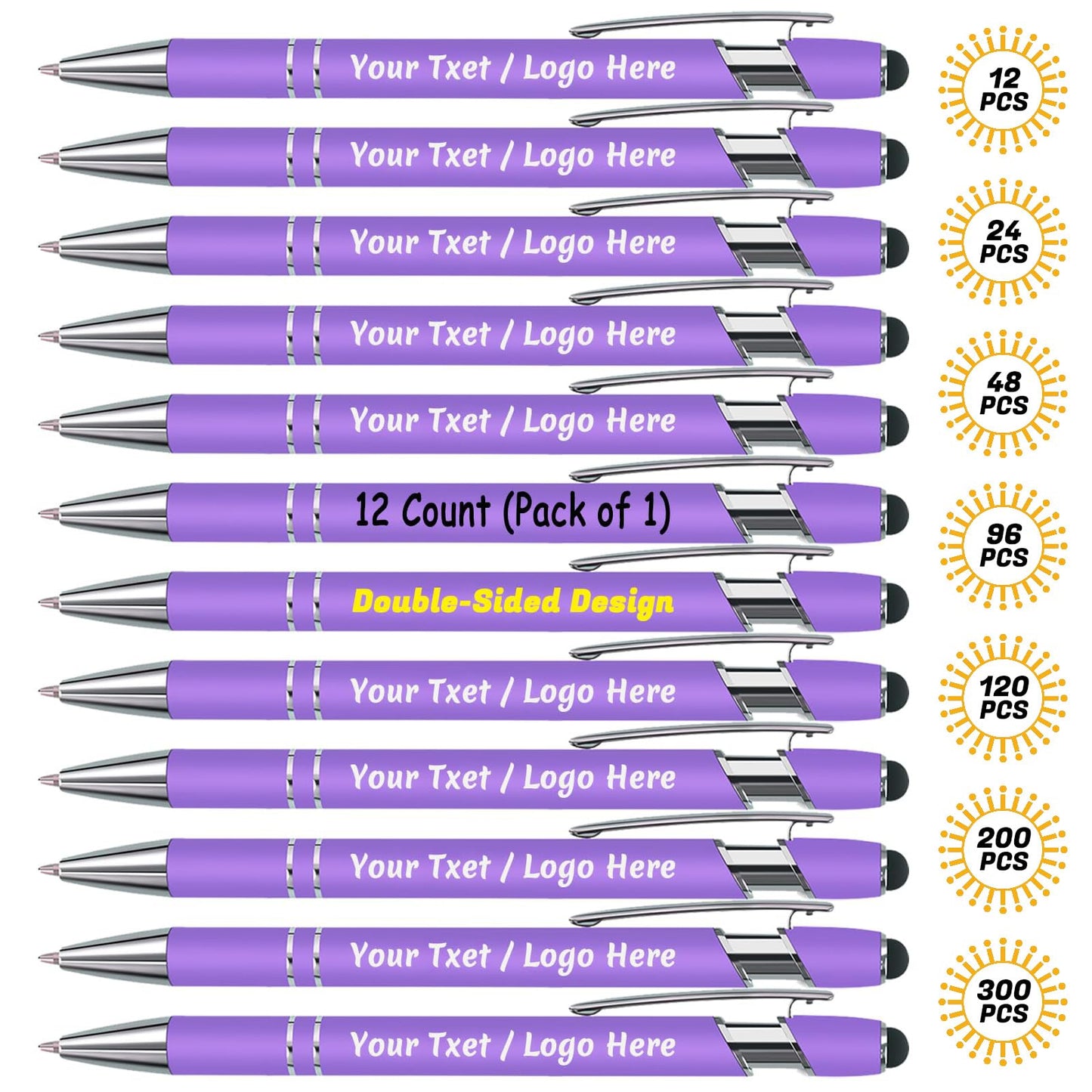 NGTSFLY Personalized Pens with Stylus Tip - FREE PERSONALIZATION - Customized Stylus Ballpoint Pens