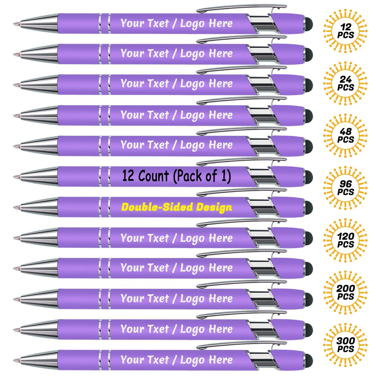 NGTSFLY Personalized Pens with Stylus Tip - FREE PERSONALIZATION - Customized Stylus Ballpoint Pens
