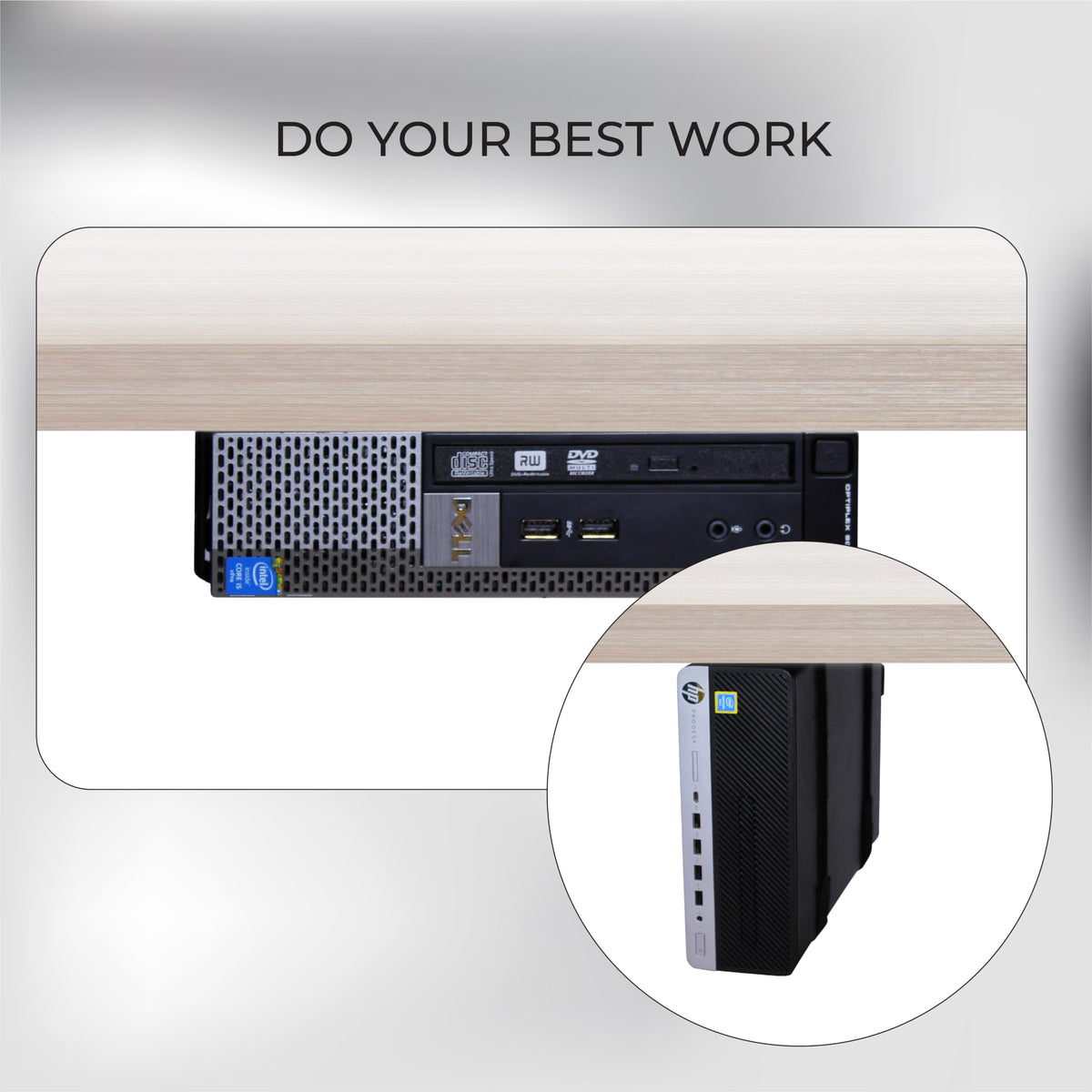 HumanCentric SFF Under Desk PC Mount & Wall Mount Bracket