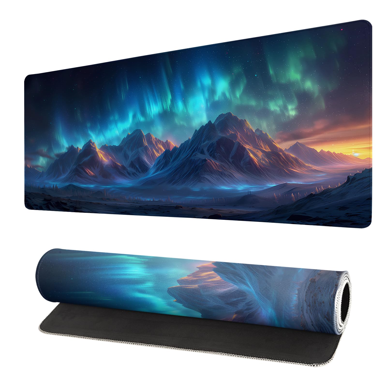 Gaming Mouse Pad Desk Pad,Extended Big Mouse Pad,31.5x11.8 Inch Long Computer Keyboard Mouse Mat