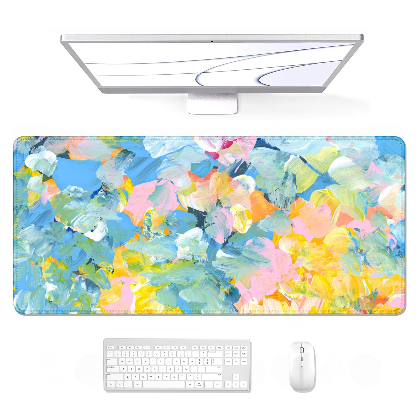 Auhoahsil Desk Mouse Pad, Large Gaming Mousepad, XXL Desk Pad, Extended Long Superior Micro-Weave