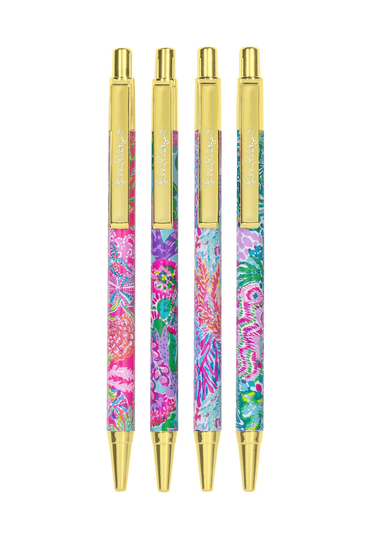 Lilly Pulitzer Pen Set of 4, Shell Me Something Good