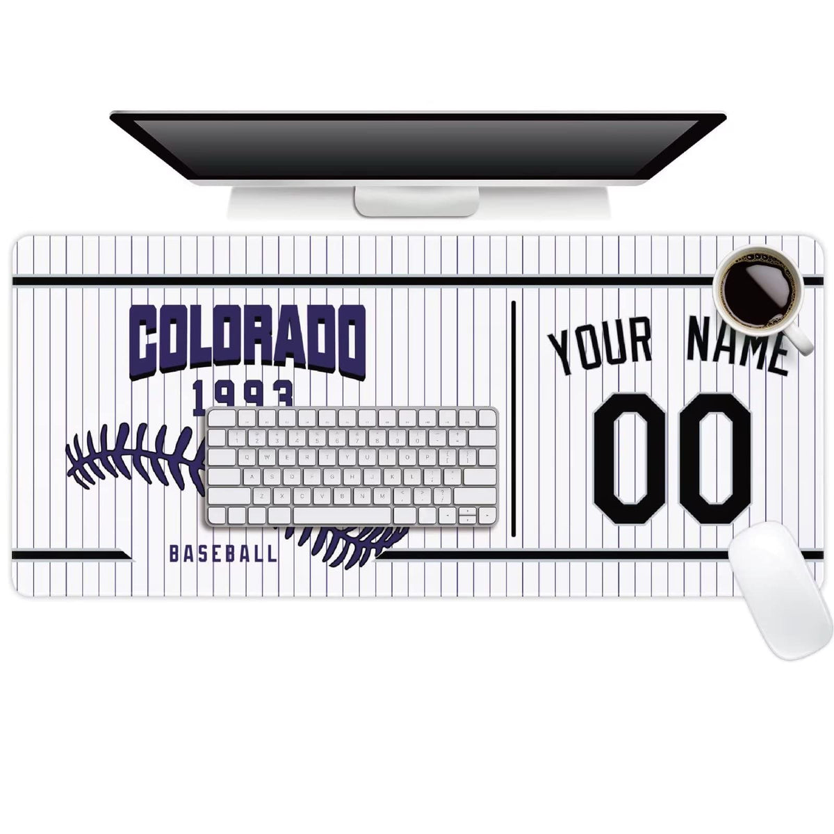 Colorado Mouse Pad Custom Any Name and Number Personalized Desk Pad for Men Women Youth Gifts