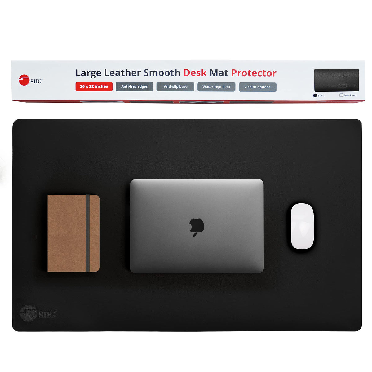 SIIG Extra-Large Vegan Leather Desk Mat, 36 x 22, CE-PD0412-S1