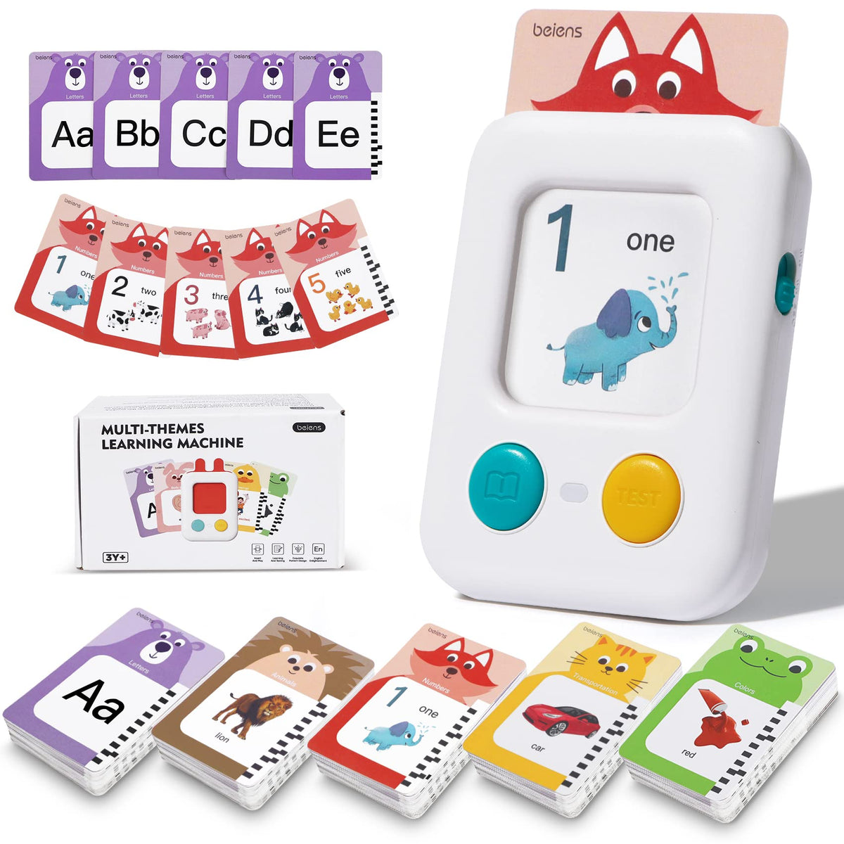 beiens Premium Talking Flash Cards for 3-6 Years | Eco Friendly Child-Safe Materials |