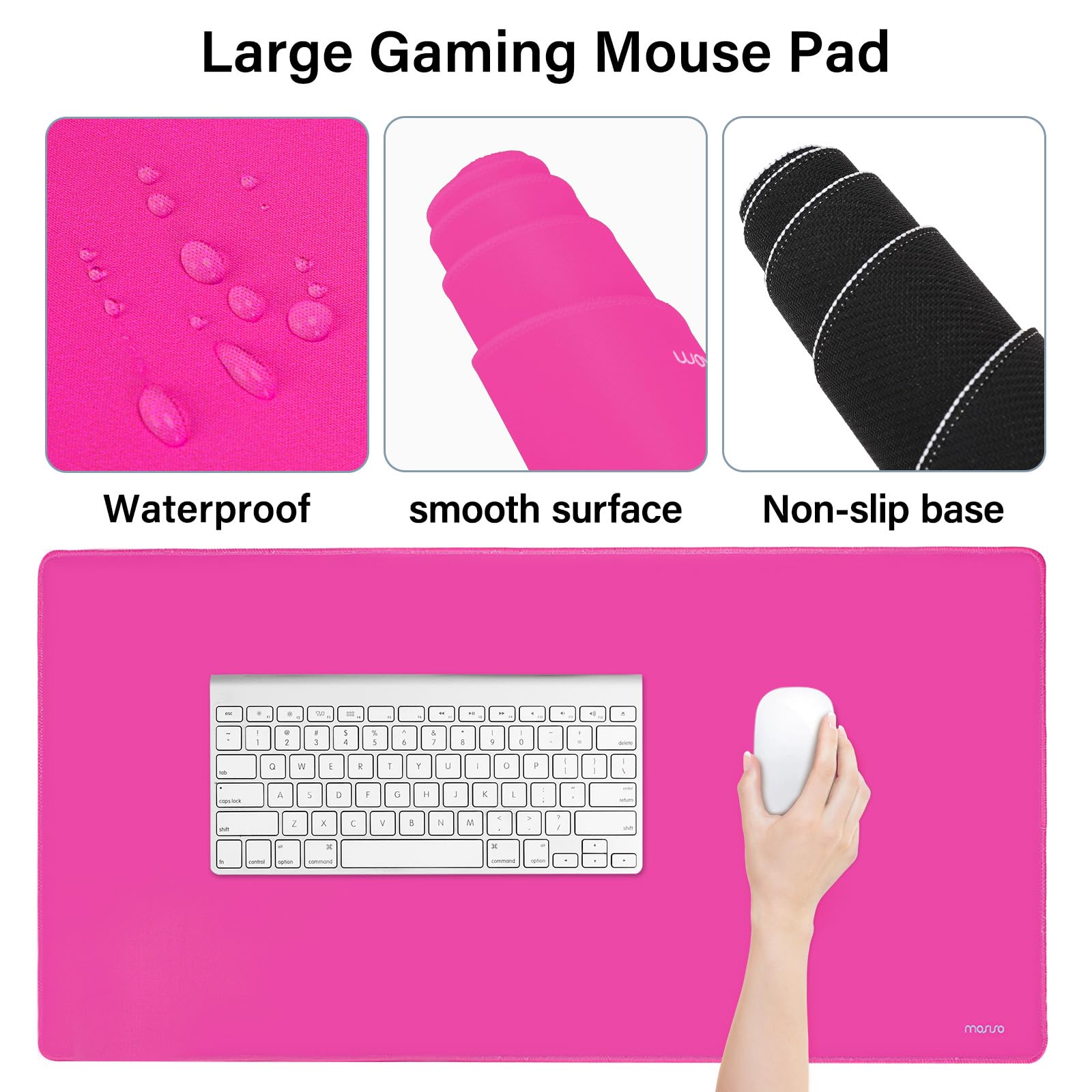 MOSISO Keyboard Mouse Pad Set, Large Gaming Mousepad&Keyboard Wrist Rest