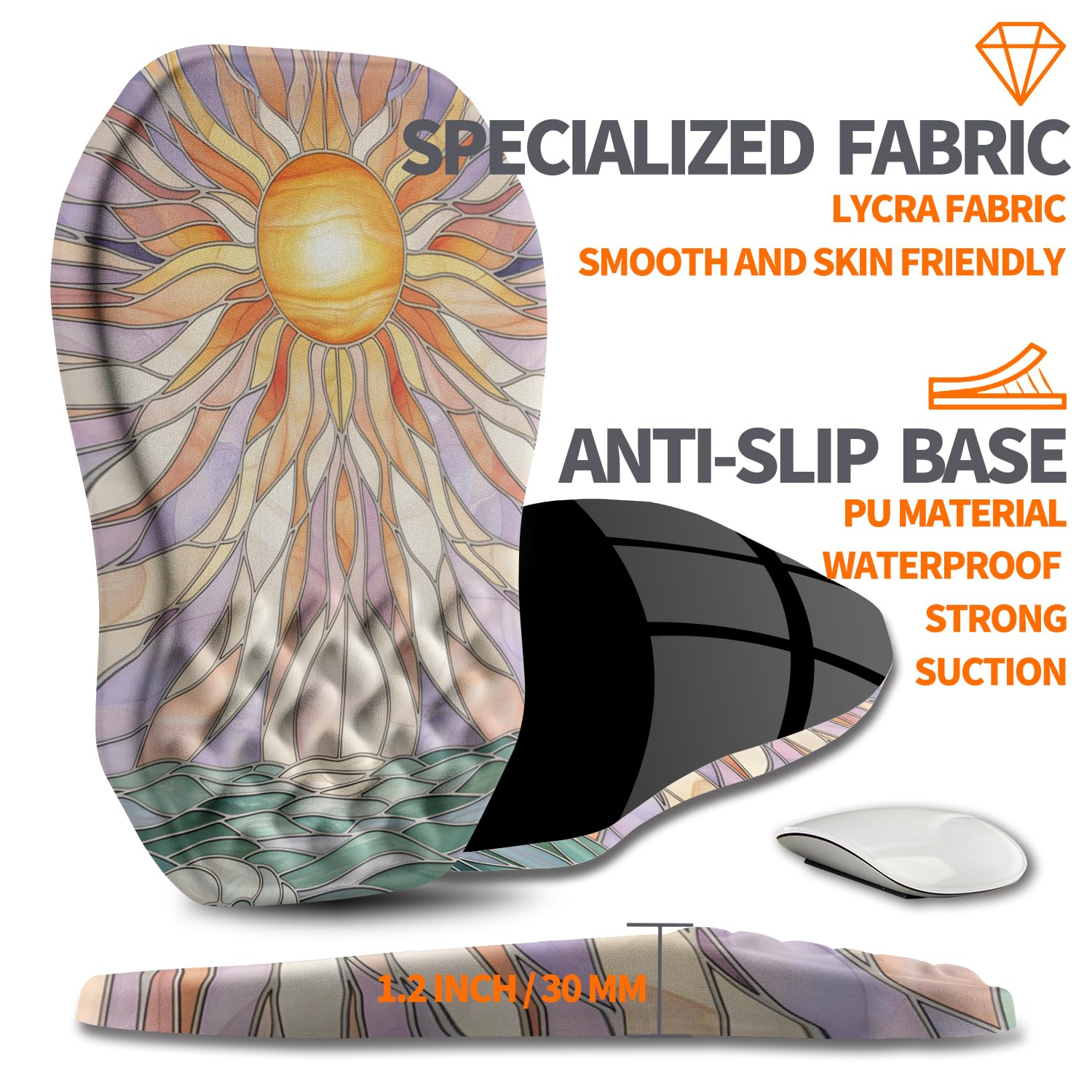 Armanza Ergonomic Slope Mouse Pad Wrist Support, Wrist Rest Mousepad for Carpal Tunnel Pain Relief