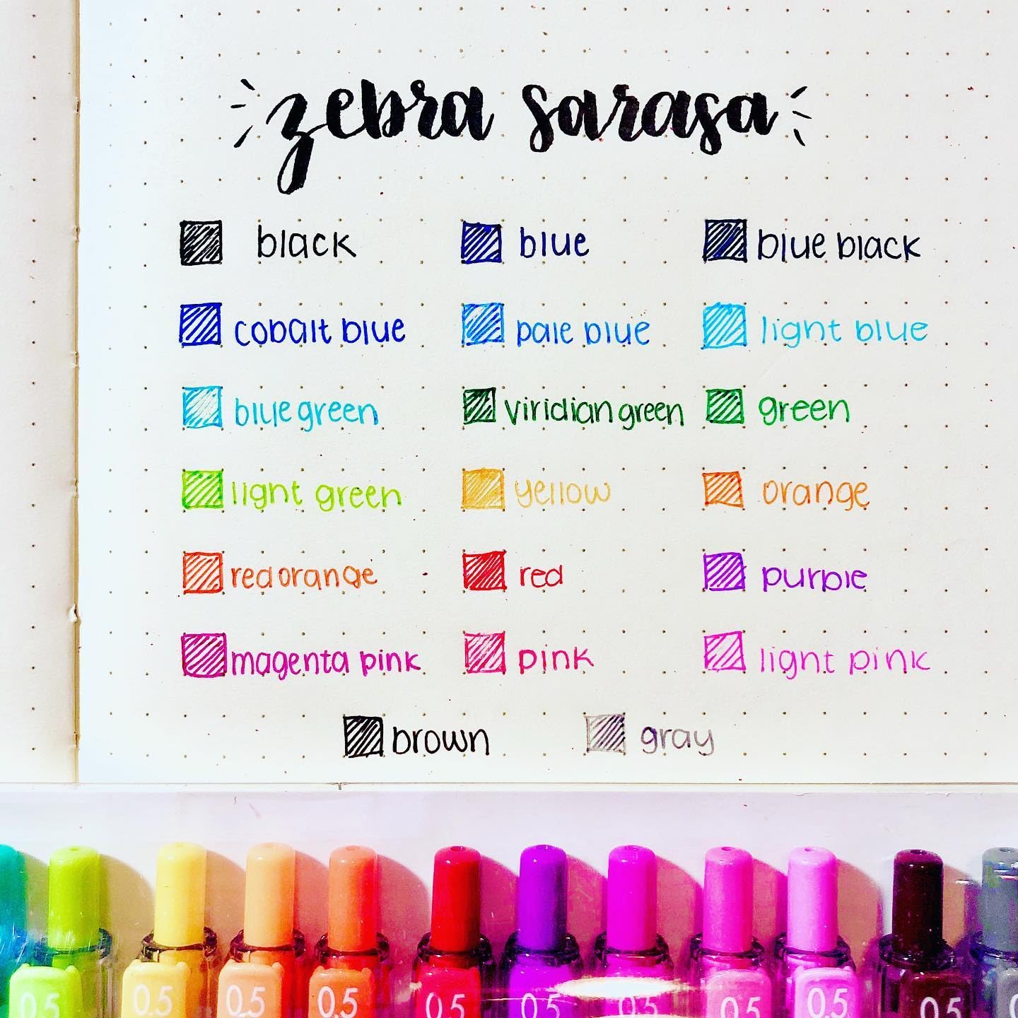 Zebra Pen SARASA Clip Retractable Gel Pen, Rainbow Assorted Ink, 20-Pk