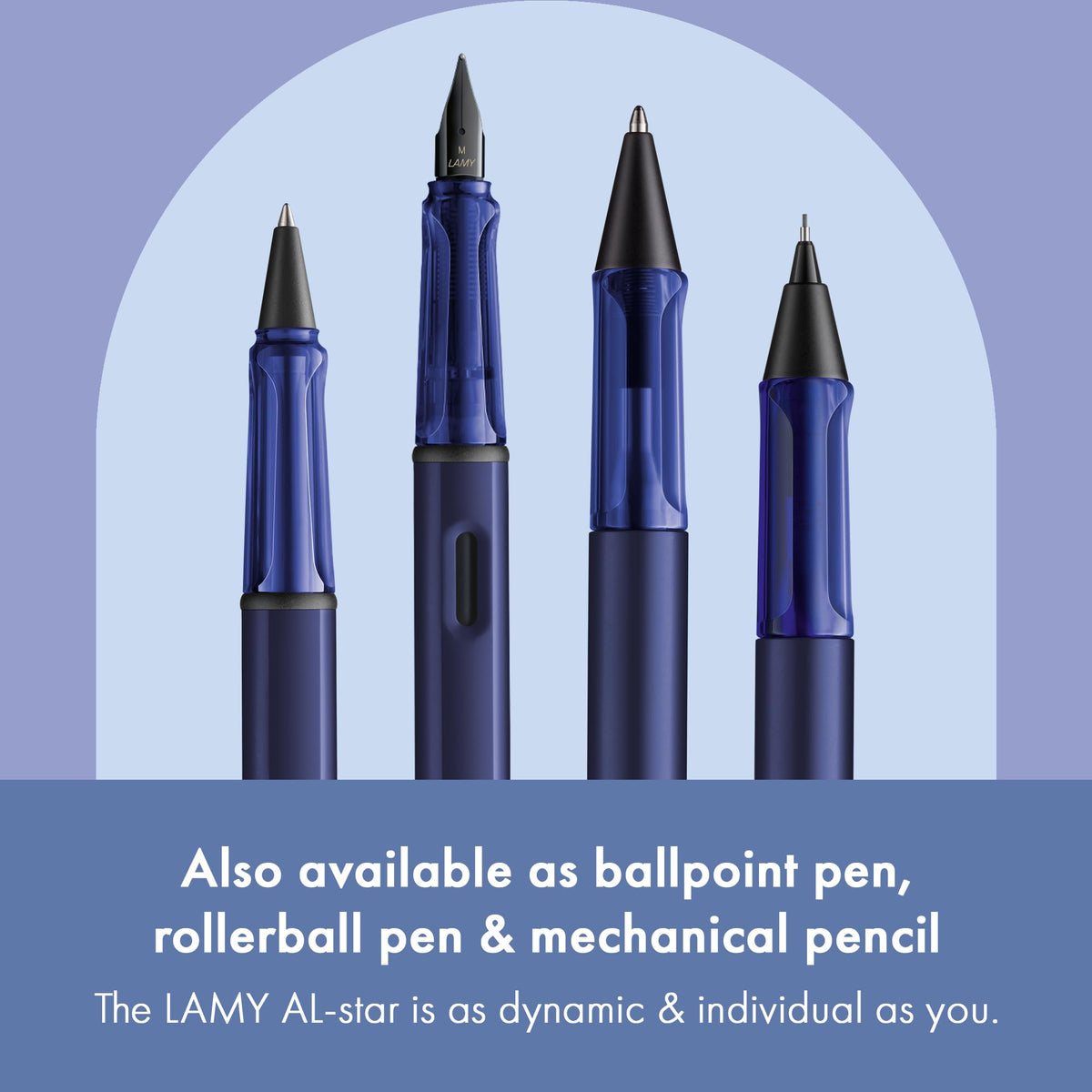 LAMY AL-star dark dusk - Fountain Pen with ergonomic grip & polished steel nib in size F
