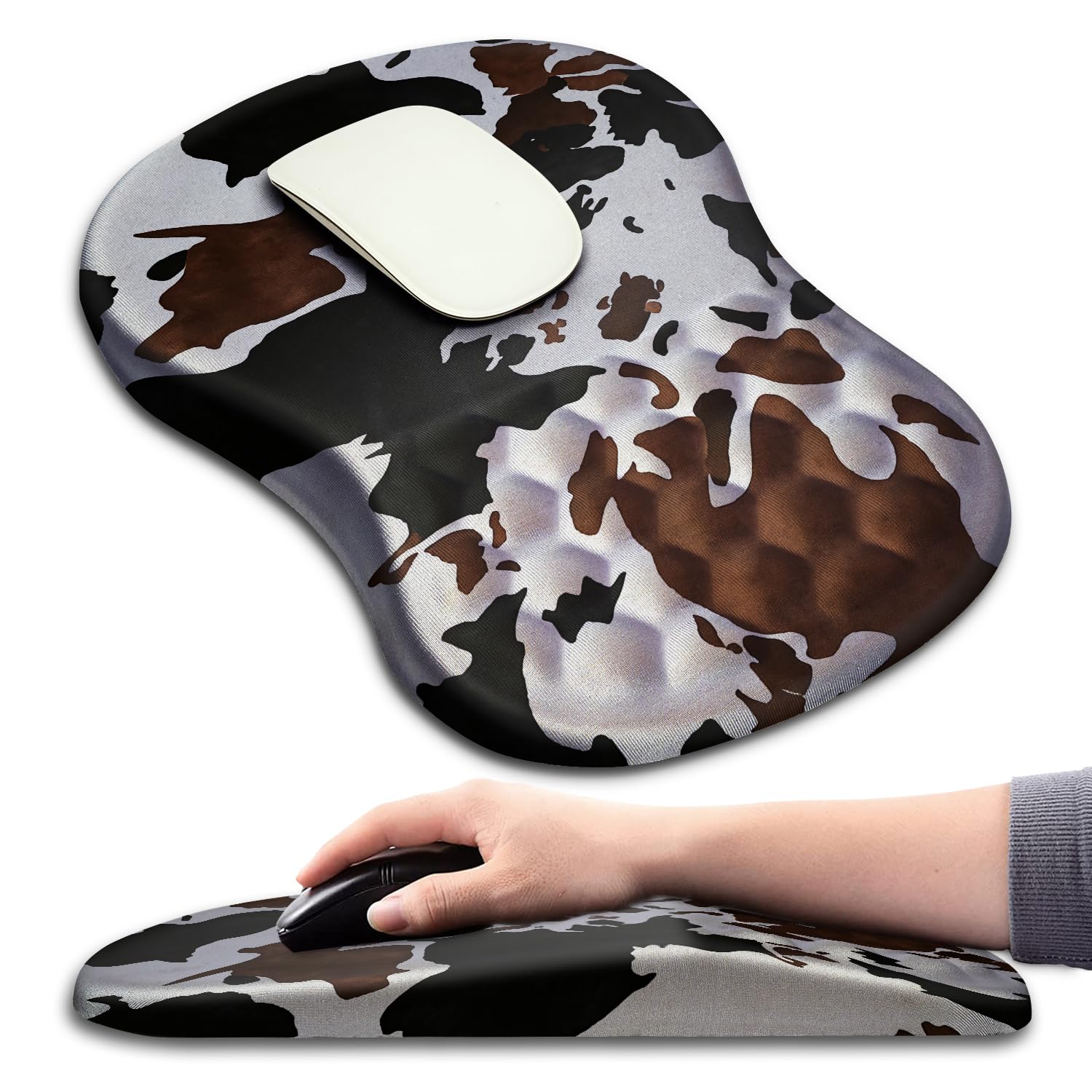 Hokafenle Ergonomic Mouse Pad Wrist Support with Massage Design, Wrist Rest Pain Relief Mousepad