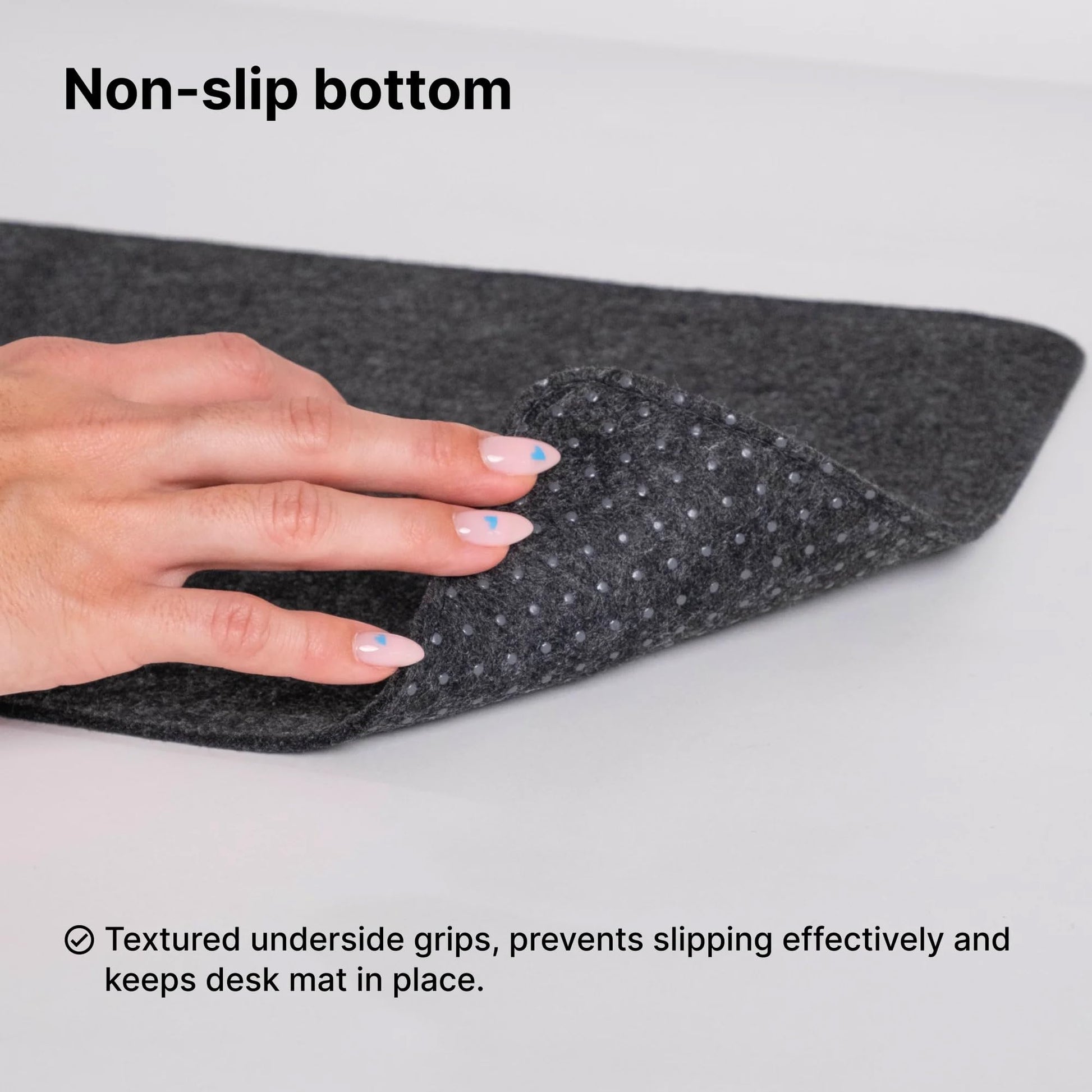 DELTAHUB - Minimalistic Felt Desk Protective Pad, Anti-Fray, Anti-Slip, Easy to Clean, Easy Glide