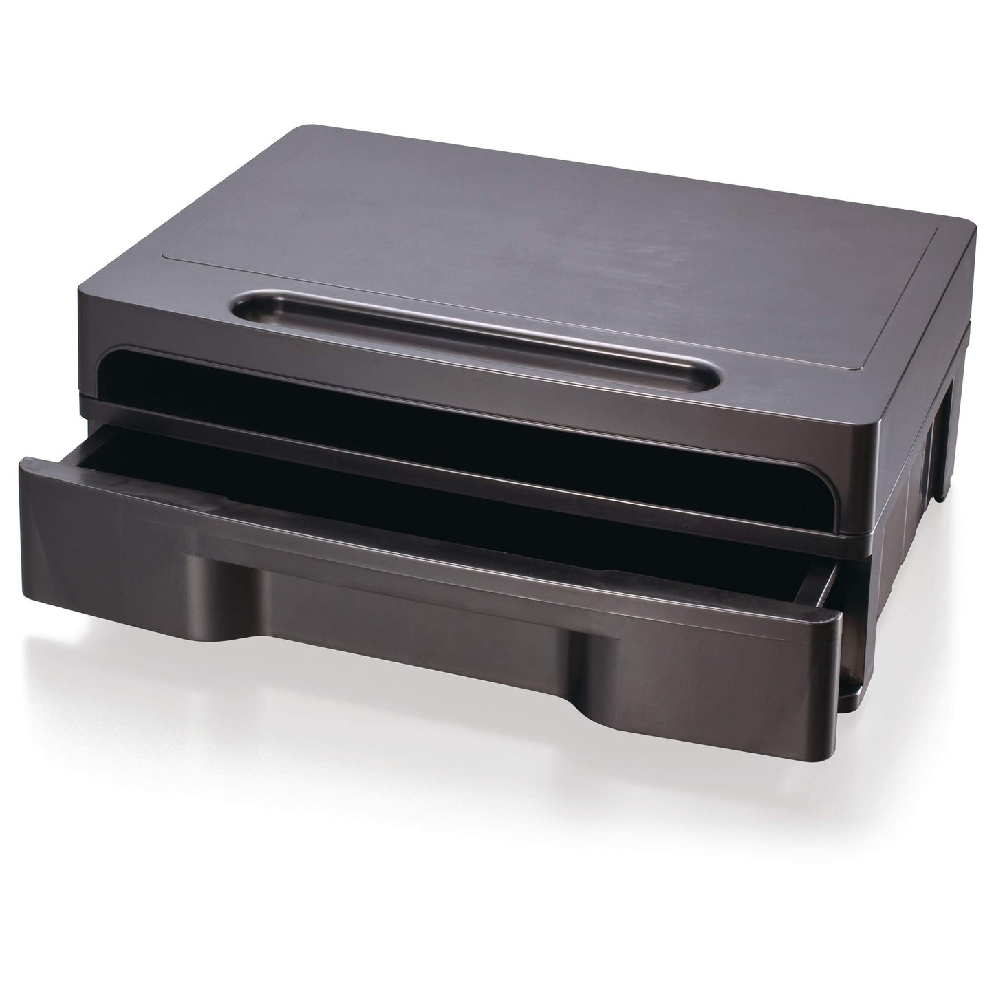 Officemate 2200 Series Monitor Stand with Security Drawer - Executive Monitor Riser and Desk