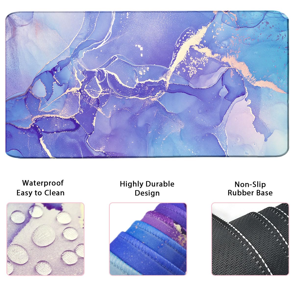 4-in-1 Large Mouse Pad, Keyboard Wrist Rest Pad & Wrist Support Mousepad Set, Extended Desk Pad