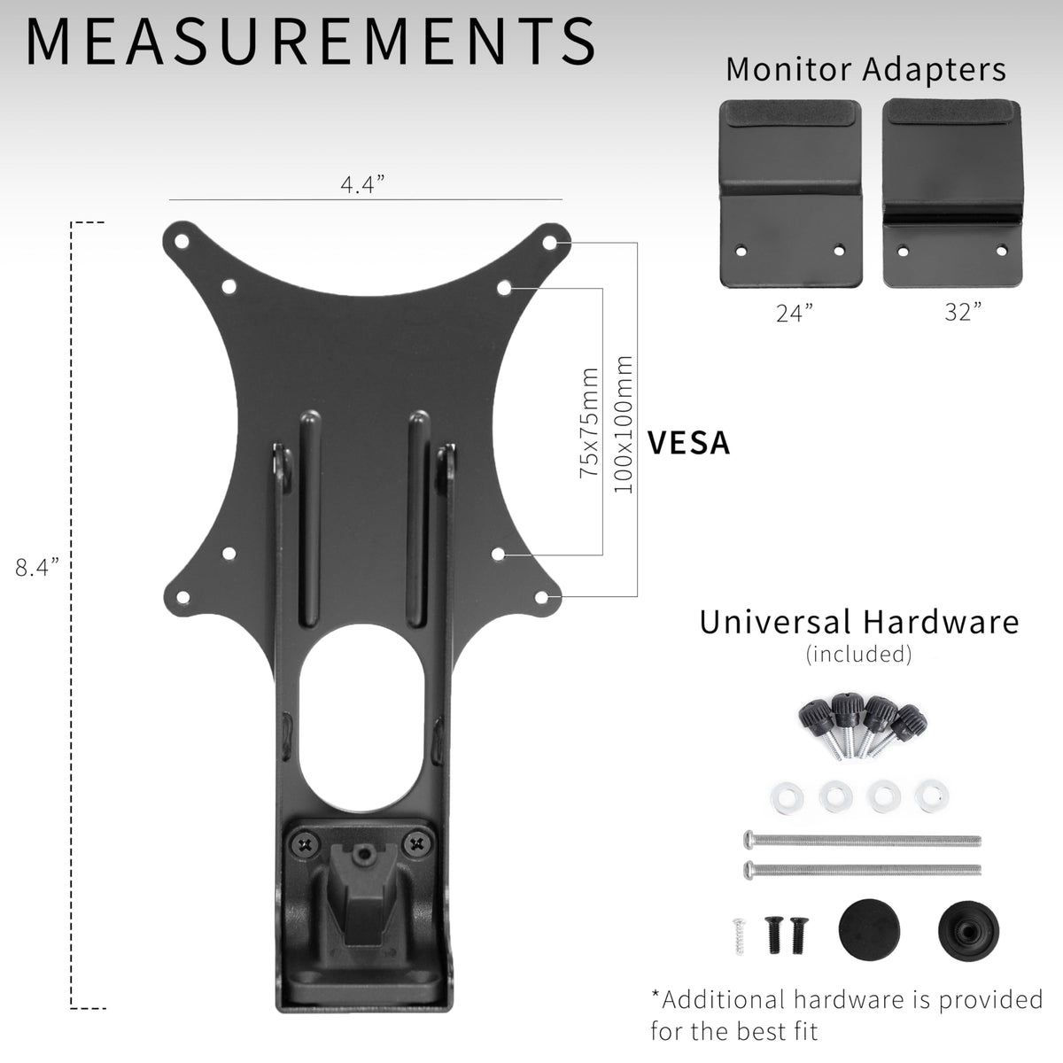 VIVO Quick Attach VESA Adapter Plate Bracket Designed for Samsung CF397 Series and CRG5 Series