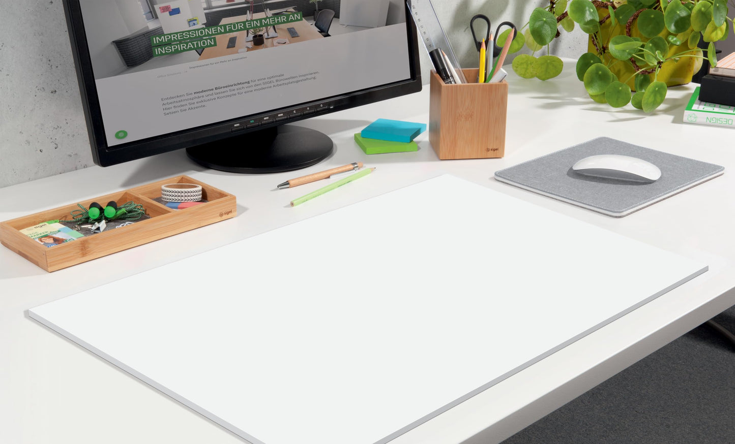SIGEL SY510 Paper Desk pad, Paper Block/Drawing Block, A2 (59.5 x 41 cm), Plain White, 50 Sheets