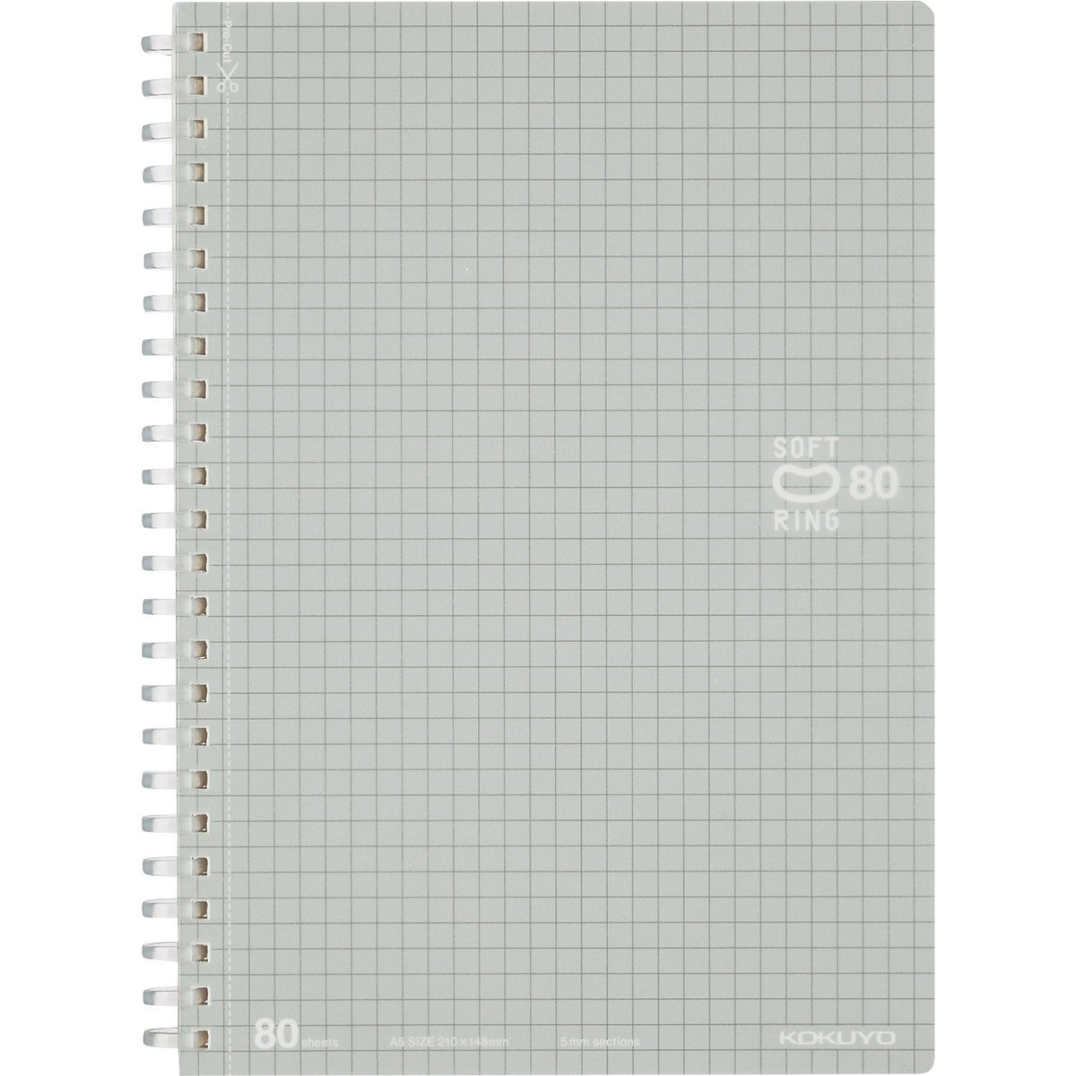 Kokuyo Spiral Graph Notebook, 8.3'' x 5.8'' Business Journal A5 Soft Ring Notebooks with 5mm Grid