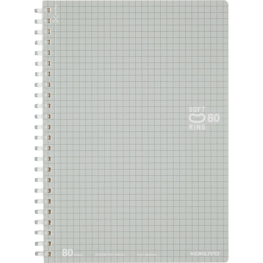 Kokuyo Spiral Graph Notebook, 8.3'' x 5.8'' Business Journal A5 Soft Ring Notebooks with 5mm Grid