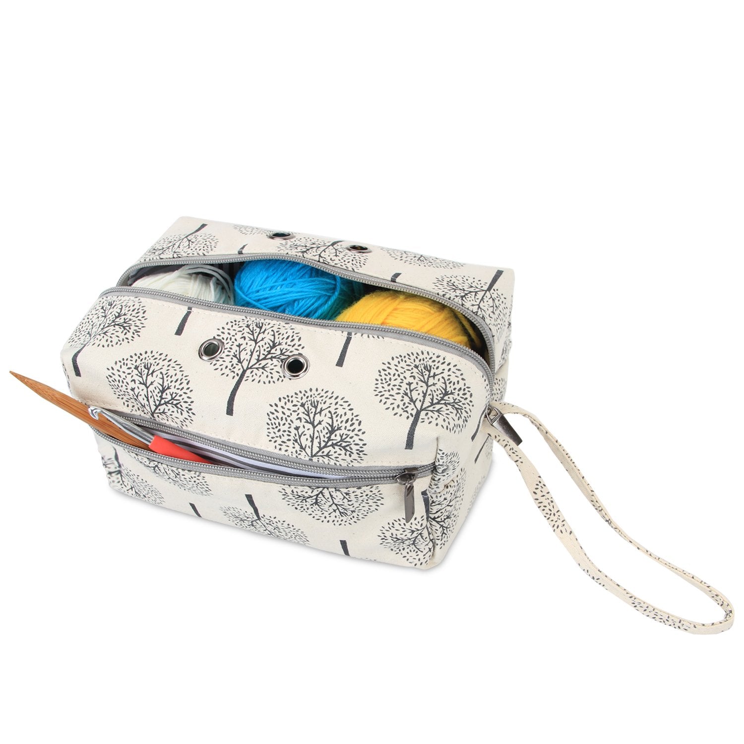 LUXJA Small Yarn Storage Bag for Yarn Skeins, Trees