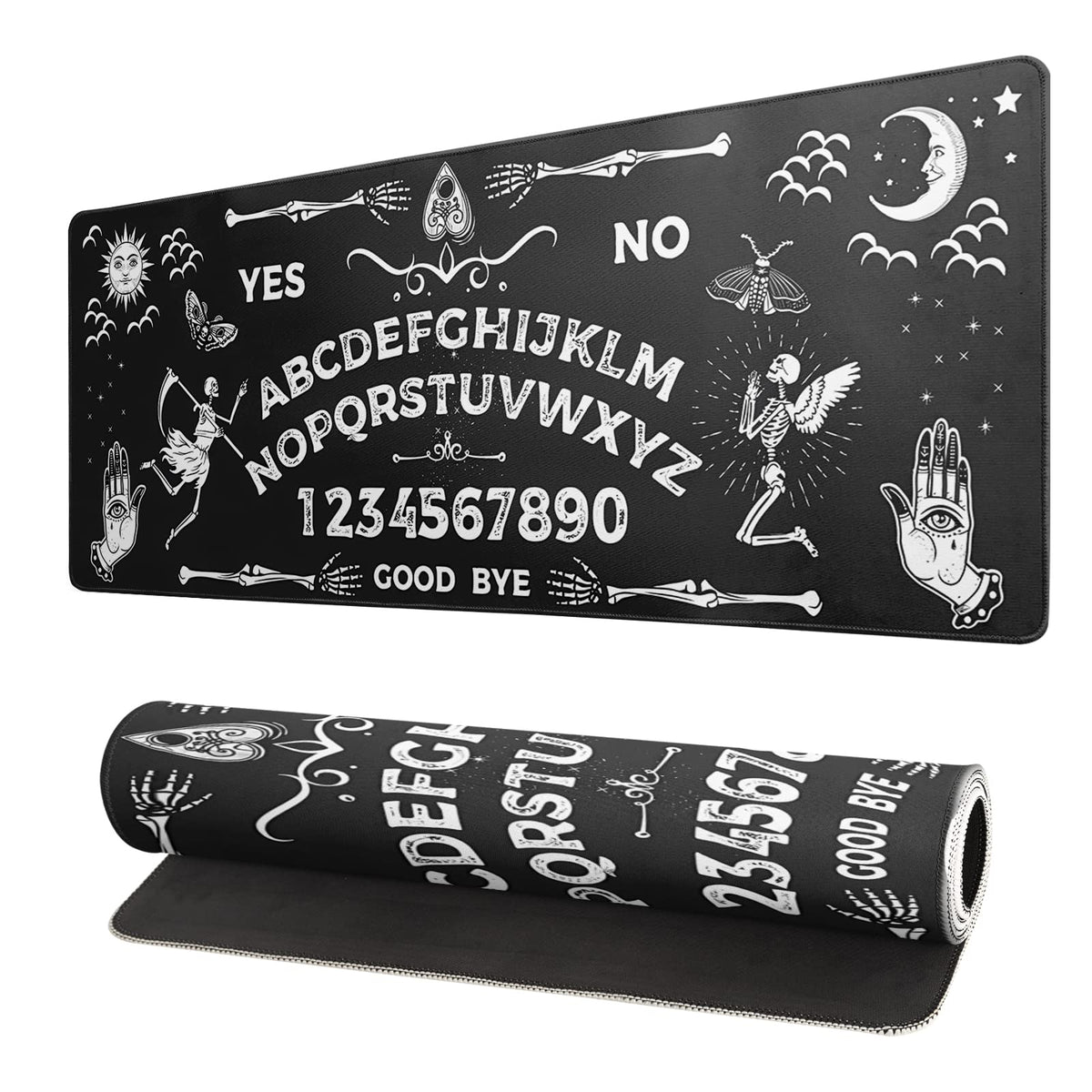 Mysterious Spirit Goth Gaming Mouse Pad 31.5x11.8 Inch Large Desk Mat Black Extended Pads Big