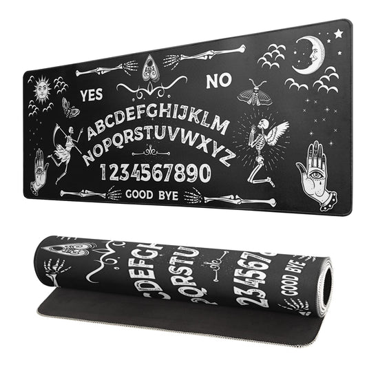 Mysterious Spirit Goth Gaming Mouse Pad 31.5x11.8 Inch Large Desk Mat Black Extended Pads Big
