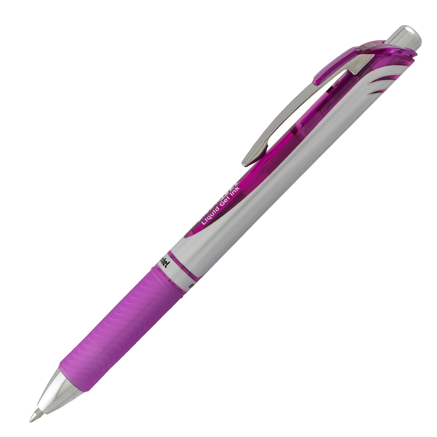 Pentel EnerGel XM BL77 - Retractable Liquid Gel Ink Pen - 0.7mm - 54% Recycled - Purple - Box of 12