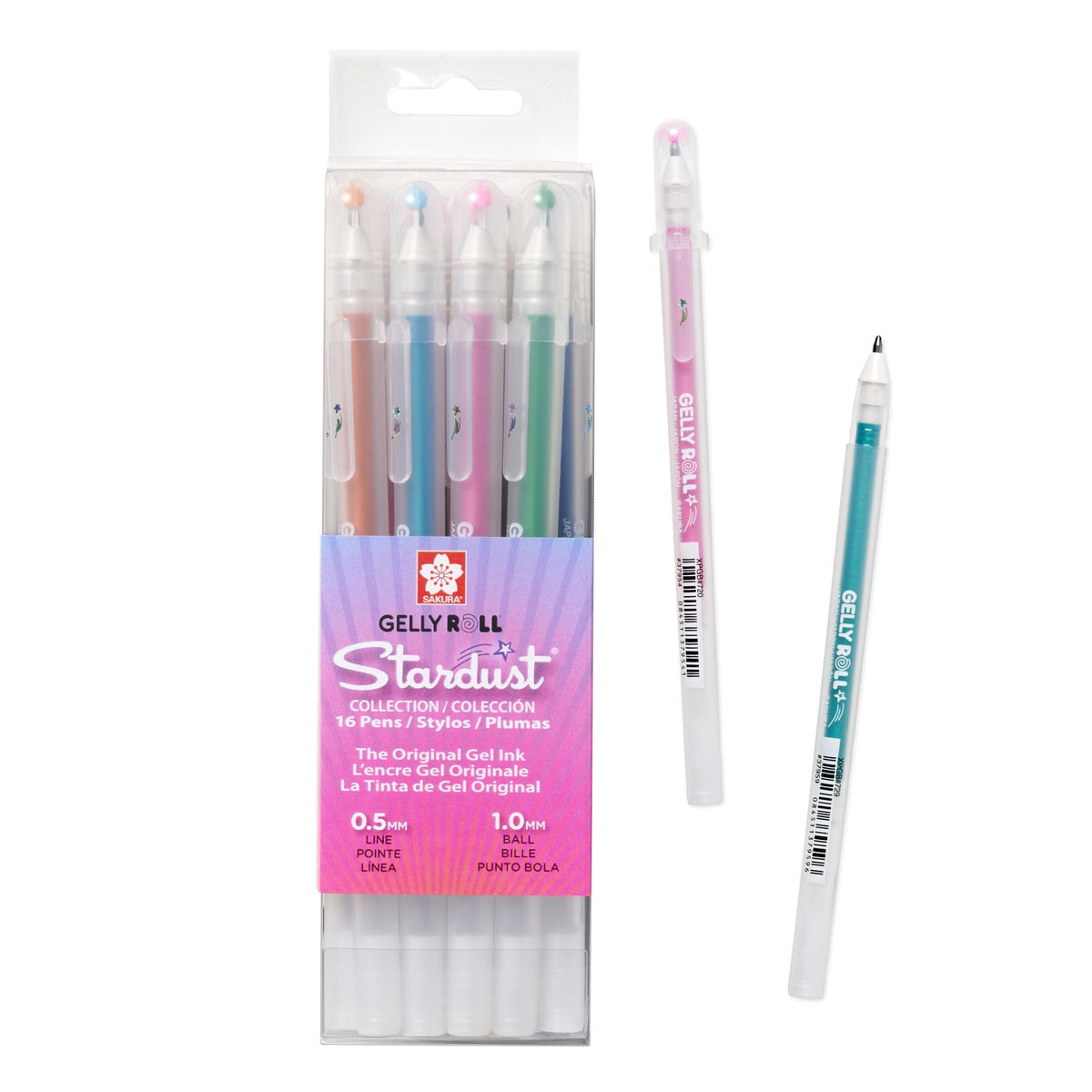 Sakura Gelly Roll Stardust Glitter Gel Pens, Assorted, Bold Line, 16 Pack