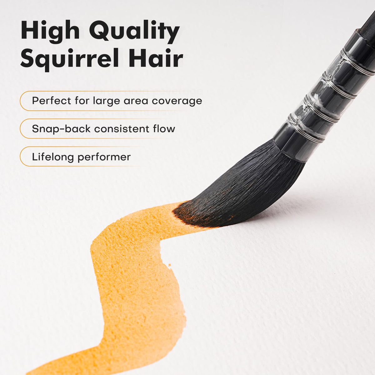 Watercolor Paint Brushes, 5pcs Fuumuui Professional Sable Brush, Wool & Synthetic Squirrel Brushes