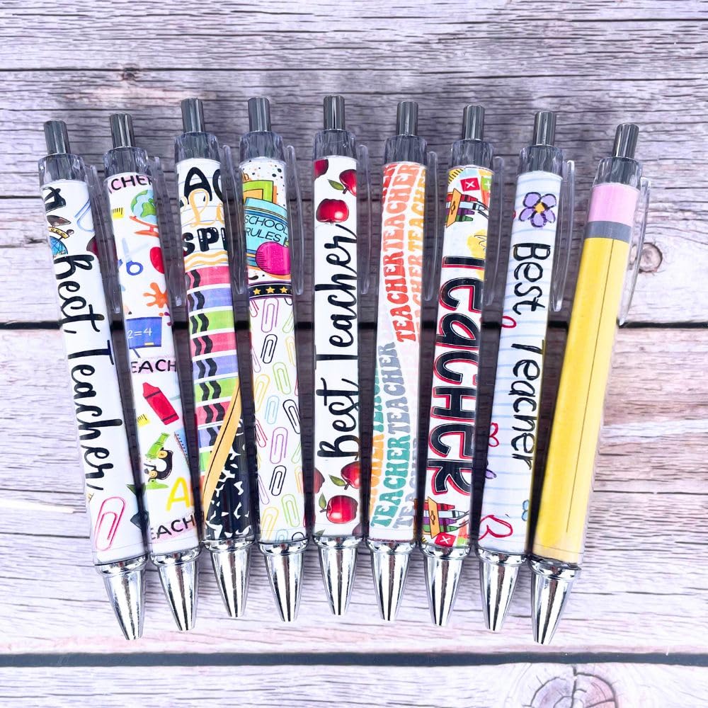 YJ PREMIUMS Teacher Pen | Fun Cute Funny Cool Best Pens for Teacher Set Pack Teach Love Inspire