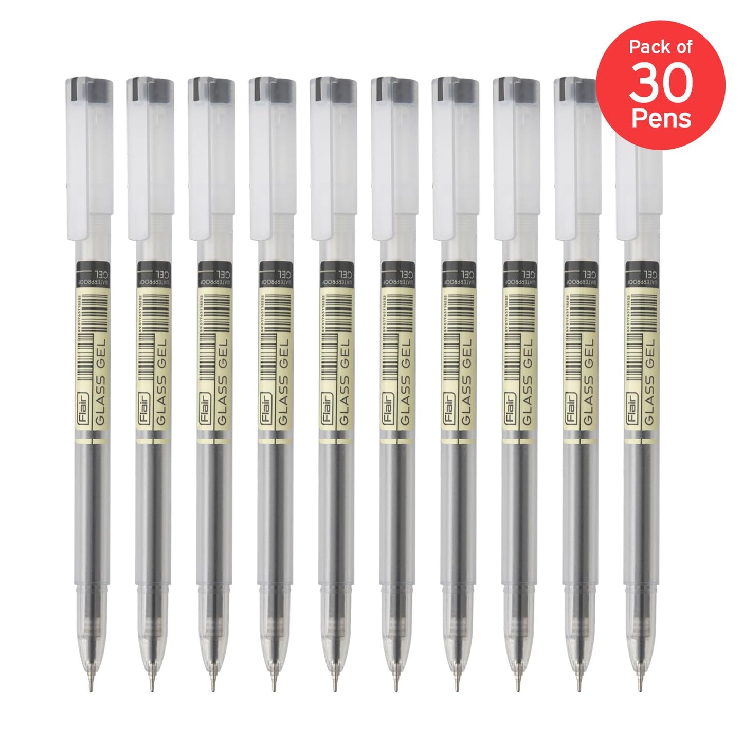 Flair Glass 0.6 mm Gel Pen | Water Proof Ink For Smooth Flow System | Low-Viscosity Ink For Smudge