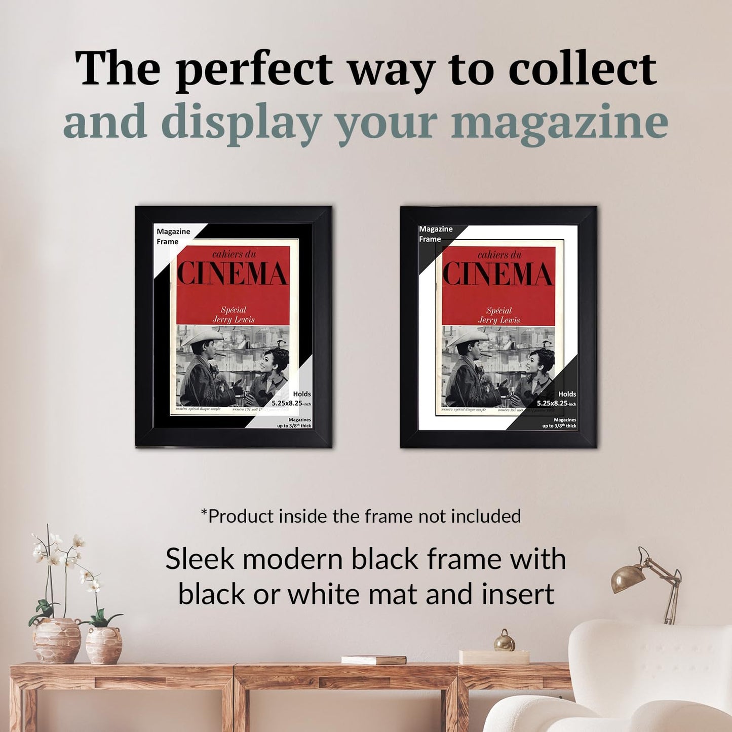 Creative Picture Frames 5.25 x 8.25 Magazine Cinema Frame with Full-Strength Glass, Holds Up To A