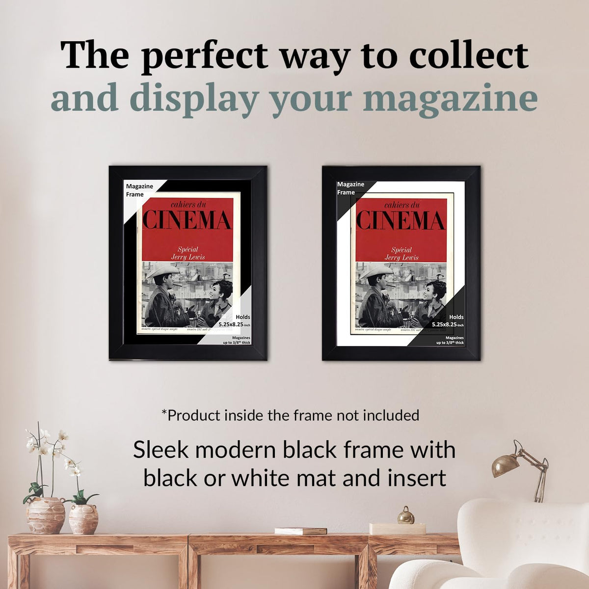 Creative Picture Frames 5.25 x 8.25 Magazine Cinema Frame with Full-Strength Glass, Holds Up To A