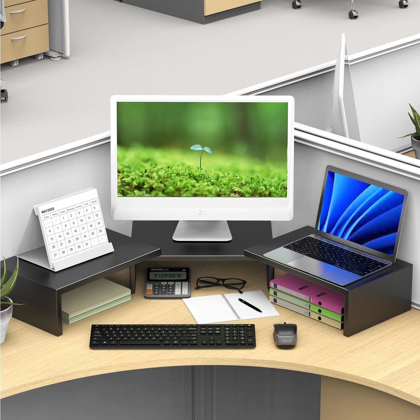 OUTIOE Dual Monitor Stand Riser