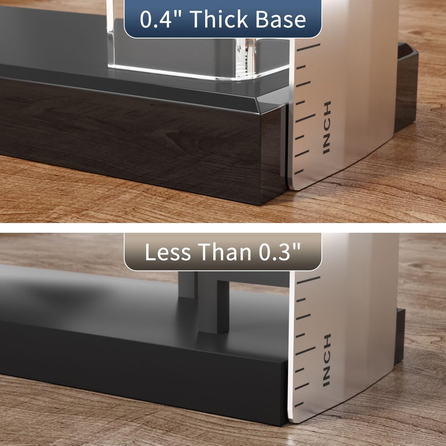 NIUBEE 4 Pack Acrylic Business Card Holder Display Stand Organizer for Desk