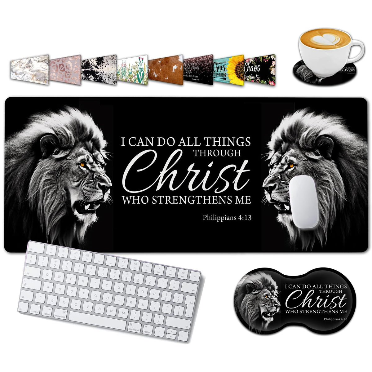 Large Gaming Mouse Pad,31.5x11.8in Extended Computer Mouse Mat with Non-Slip PU Base, Ergonomic