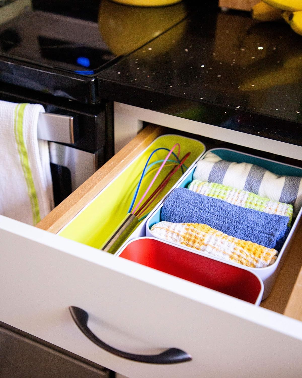 Three by Three Seattle Metal Drawer Organizer Tray Set, 5-Pc, 2" (Assorted)