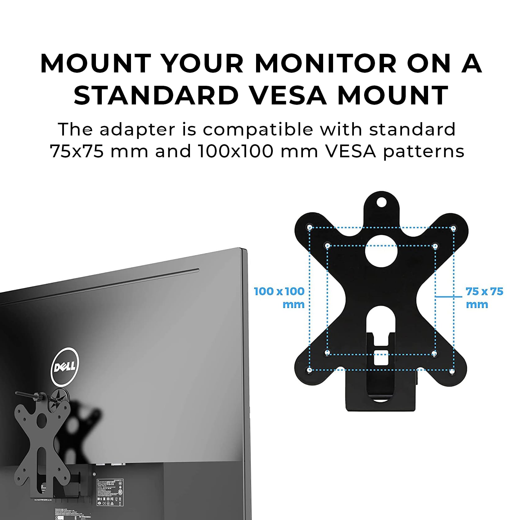 HumanCentric VESA Mount Adapter Compatible with Dell Monitors 75x75|100x100