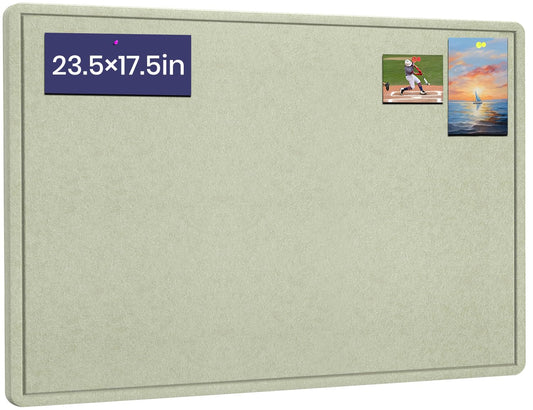 Bulletin Board 24" x 18" Felt Cork Board - Decorative Pin Board, Sage Green