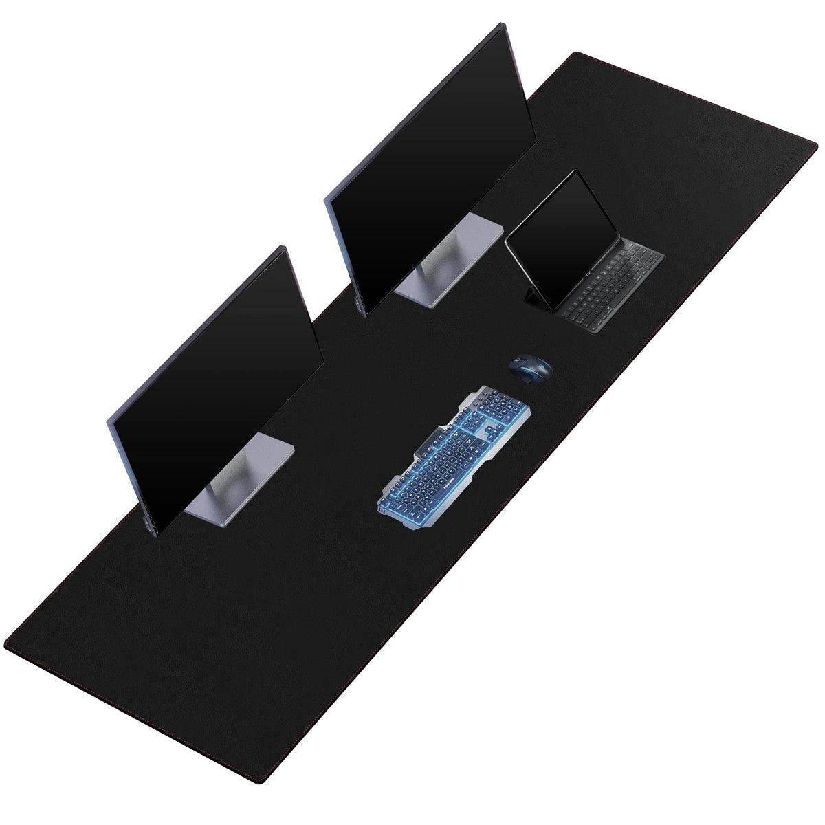 ZORESYN PU Leather Desk Mat 70.9" x 23.6" Black