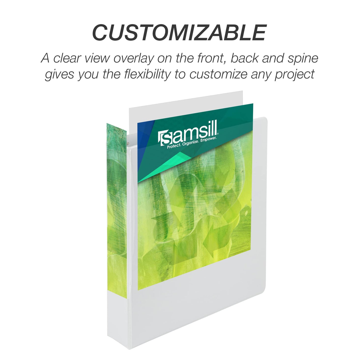 Samsill Plant-Based 1.5 Inch Durable Round Ring, View Binder, Eco-Friendly, USDA Certified