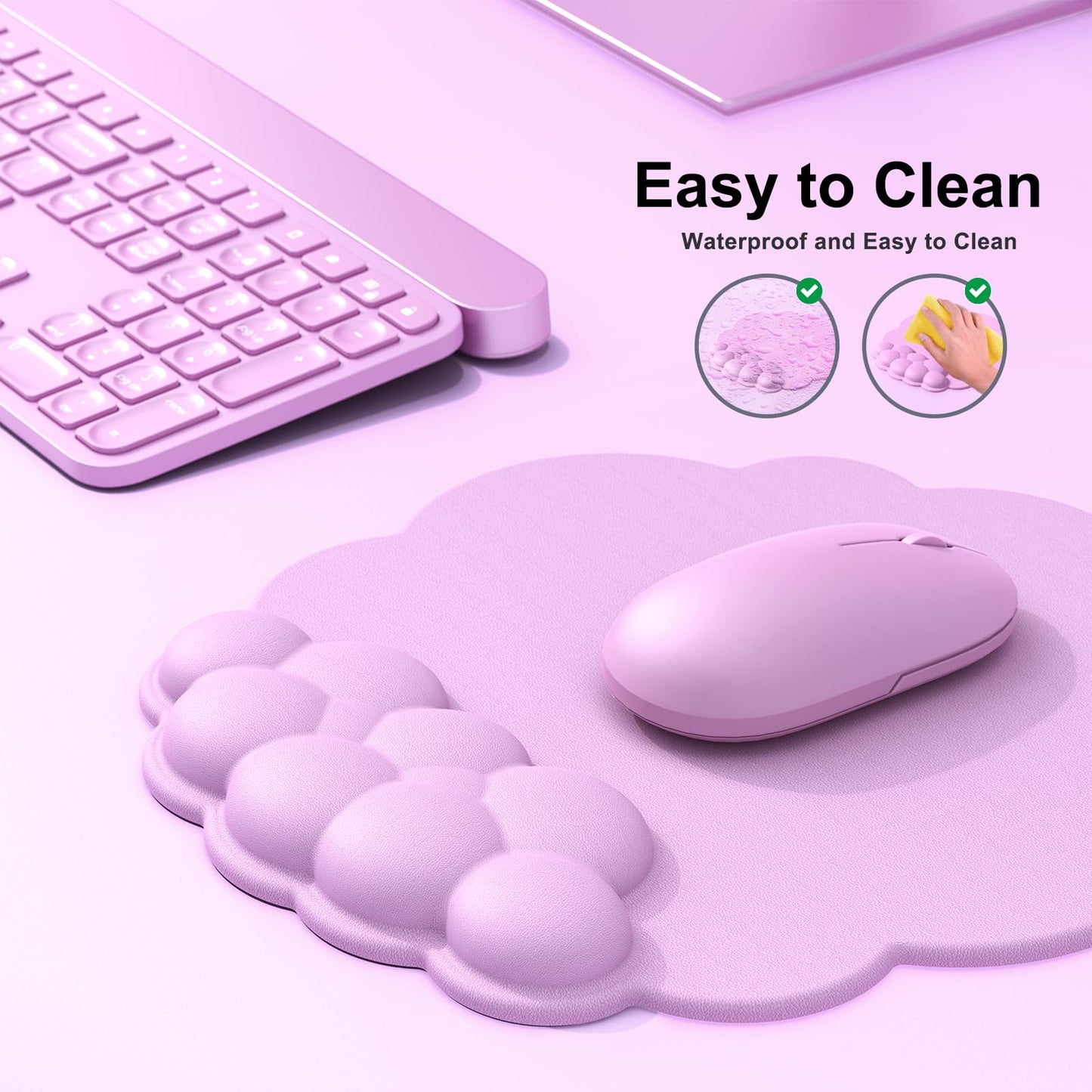 MOKURU Cloud Mouse Pad with Wrist Rest, Cloud Keyboard Wrist Rest, Mouse Pad Wrist Support
