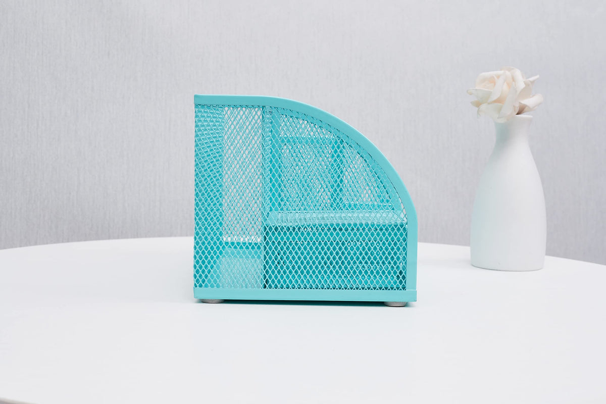 Annova Mesh Desk Organizer Office with 7 Compartments + Drawer/Desk Tidy Candy/Pen