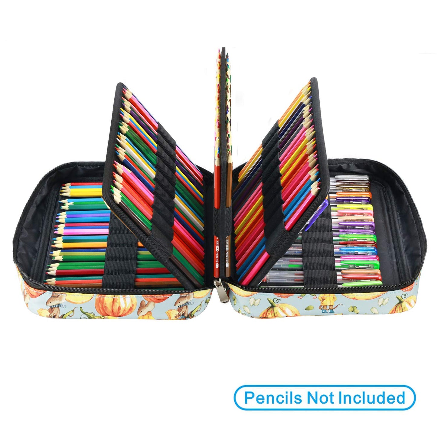 YOUSHARES Colored Pencil Case 220 Slots Pen Case Organizer With Handy Wrap & Zipper, Multilayer
