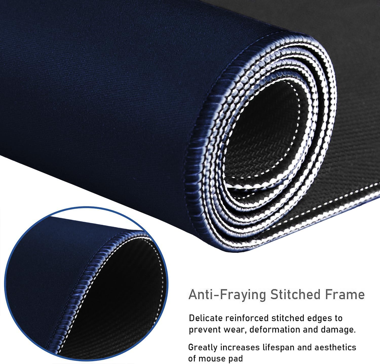 Large Extended Gaming Mouse Pad with Stitched Edges Waterproof 31.5X15.7In