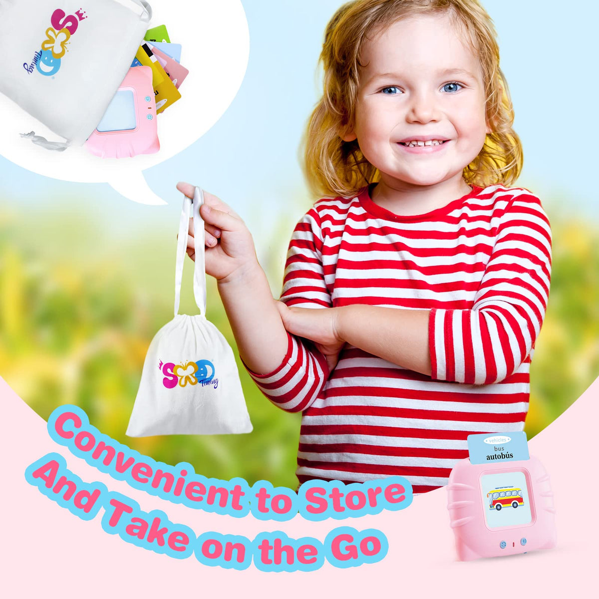 TimingSXD 161 Cards Spanish Flash Cards for Kids,Bilingual Flash Cards for Toddler/Beginning