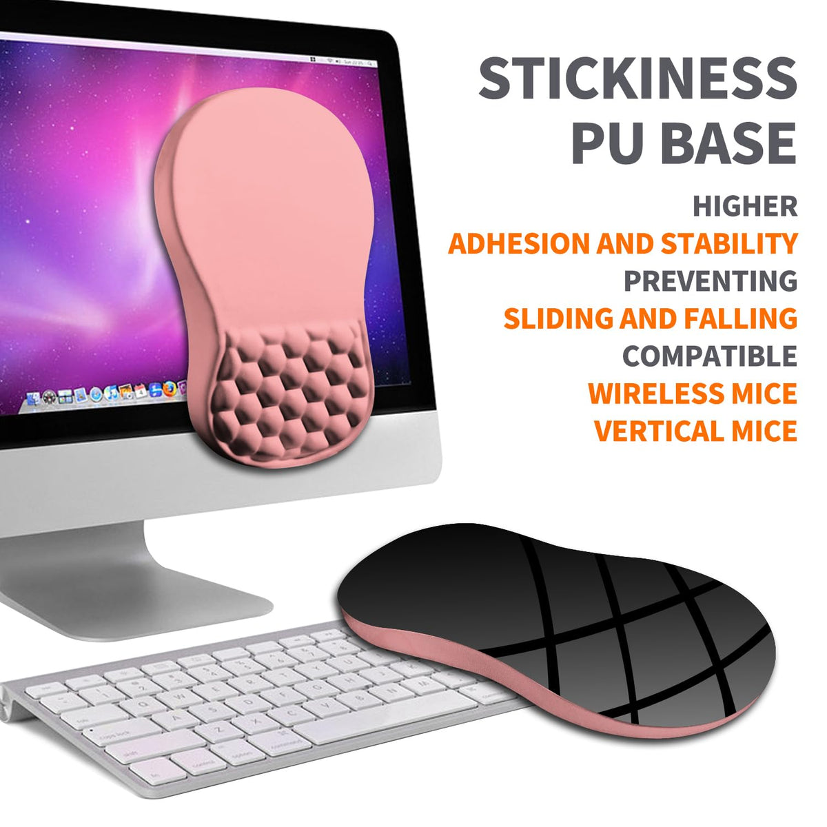 Armanza Ergonomic Joint Wrist Support Mouse Pad with Memory Foam Cushion Massage Bump, Carpal